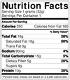 Nutrition label of Cashew Cinnamon bar